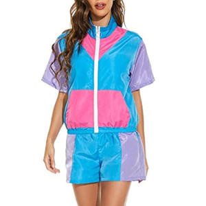 Chaqueta deportiva de nailon personalizada para hombre, conjunto de trajes de talla grande cortavientos con media cremallera para correr, chándales con media cremallera para hombre - Product Image 1