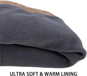 Gorro de invierno de punto unisex acogedor, gorro de lana suave y cálido, diseño grueso y elástico, adecuado para viajes en días fríos y uso al aire libre - Product Image 3
