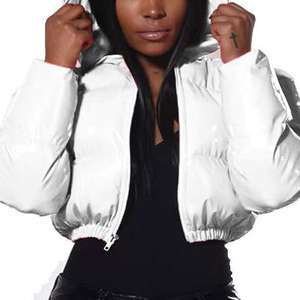 Men Women's Reversible Waterproof Long <b>Thin</b> Bubble Crop Bomber Puffer Jacket Customized Patchwork Front Logo Summer S-XL Sizes - Product Image 6