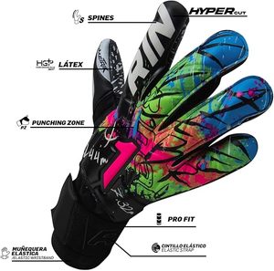 Gants de gardien de but en cuir de qualité supérieure personnalisables, imperméables, à doigts entiers, pour l'extérieur - Product Image 3