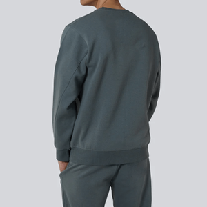 Sudaderas con Capucha y Pantalones Deportivos de Forro Polar con Logotipo Personalizado, Sudaderas Lisas sin Estampado, Cuello Redondo, Unisex, Conjunto Deportivo para Hombre - Product Image 4