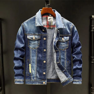 2025 OEM/ODM veste en jean pour hommes col montant avec motif décoration mode de rue vêtements de fête pour hommes vestes en jean - Product Image 2
