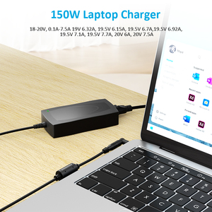 อะแดปเตอร์ชาร์จแล็ปท็อปอเนกประสงค์ 150W 19V 19.5V 20V 7.5A 6 หัวต่อ สำหรับ Dell Asus Lenovo HP Acer MSI Alienware CE FCC RoHS - Product Image 6
