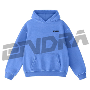 Sweat-shirt oversize rétro bleu délavé, style streetwear, décontracté au quotidien, tissu doux et respirant, coupe décontractée, style essentiel - Product Image 1