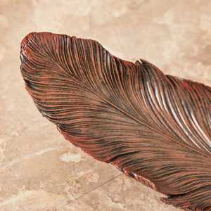 Plateau de service écologique à feuilles texturées en métal émaillé de couleur plateau de vaisselle décoratif pour la maison - Product Image 5