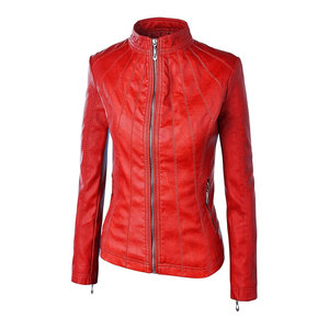 Vestes en cuir pour femmes à la mode pour vêtements d'hiver/Meilleures ventes Vestes en cuir vierges à manches longues pour femmes - Product Image 3