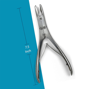 180 mm Acero inoxidable Beyer Stille Bone Rongeur Doble resorte Dall Finish Manual Power Curved Forceps con alta capacidad de corte - Product Image 4