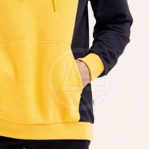 Sweat à capuche style streetwear avec teinture lavée et coupe tendance Pull à capuche coupe décontractée avec ourlet côtelé - Product Image 6