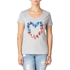 T-shirt femme respirant nouveau T-shirt femme 100% coton solide casual col rond manches courtes imprimé Logo T-shirt femme - Product Image 1