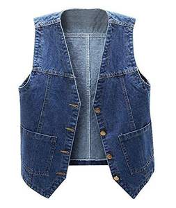 Gilet en jean pour hommes et femmes modernes décontracté Vintage élégant Denim gilet garde-robe essentiel en détresse sans effort Cool Style - Product Image 4