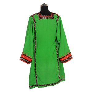 Robe banjara afghane antique brodée à la main Article vintage confortable au prix du marché de gros Broderie vintage faite à la main Bohème - Product Image 6