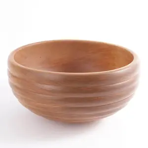nut shape wooden bowl Restaurant Serving Wooden Modern Bowls for Home Decor Purpose and For Kitchen for sale