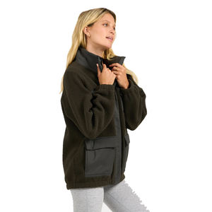 Outwear Women's Sherpa Fleece <b>Jacket</b> OEM Manufacturer Lightweight Sherpa <b>Jacket</b> for <b>Ladies</b> - Product Image 2