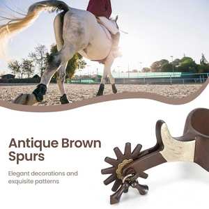 Venta al por mayor de material de latón, espuelas ecuestres para caballos, accesorios esenciales para montar a caballo - Product Image 3