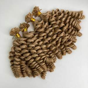 Luxe 100% kératine italienne pointe plate Clip-in Machine Double trame Extension sans enchevêtrement vietnamien Remy cheveux lâche Style vague profonde - Product Image 1