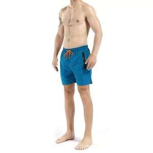 กางเกงว่ายน้ำขาสั้นแบบแห้งเร็วกางเกงว่ายน้ำสำหรับผู้ชายสีฟ้ากันน้ำมีกระเป๋าคาดเอวยางยืดมีซิปและผ้าเป็นมิตรกับสิ่งแวดล้อม - Product Image 6