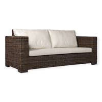 Ensemble de chaises de canapé tissées en rotin de style moderne Mobilier de salon confortable Matériau en tissu
