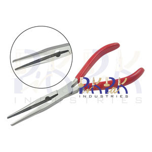 Total L 200mm Stainless Steel Fishing Plier PVC Handles Serrated Jaws Jewelry Making DIY Crafts Chain <b>Nose</b> Plier Cutter Circlip - Product Image 1