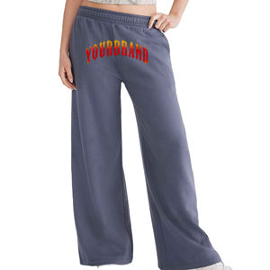 Pantalones Deportivos de Algodón 100%, Corte Regular, Frente Plano, Estilo Urbano, para Mujer, con Logotipo Personalizado, Color Sólido, Estilo Hip Hop, Felpa, Invierno - Product Image 1