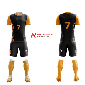 Maillot de football pour hommes personnalisé en usine, uniforme de football à séchage rapide, vêtements de football pour le sport, uniforme de football à manches courtes - Product Image 3