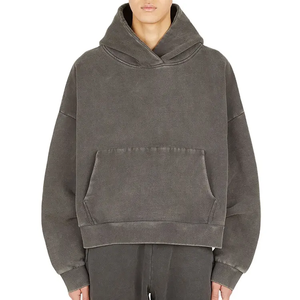 Sudaderas Extra Grandes de Felpa 100% Algodón para Hombre, de Calidad Superior, Personalizadas, Ropa Urbana de Invierno, Diseño Sólido, Cuello con Capucha, Secado Rápido - Product Image 4