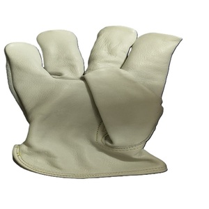 Keystone Gants de sécurité industrielle Gants de travail en cuir Doublure en coton Buffalo Split Front Grain Chaleur Respirant Anti-Vibration - Product Image 3