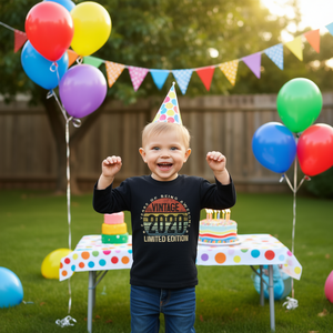 T-shirt vintage a maniche lunghe in edizione limitata 2020, t-shirt promozionale per il 6° compleanno di un bambino di 6 anni - Product Image 3