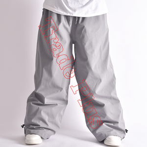 Pantalon de neige gris pour l'extérieur Pantalon de ski imperméable à doublure chaude en polaire avec taille élastique et protection contre la neige - Product Image 1