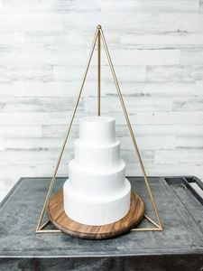 Présentoir de Dessert de support de gâteau de Triangle de haute qualité de luxe pour la décoration de fête d'anniversaire d'hôtel et de restaurant de maison de mariage vente chaude - Product Image 2