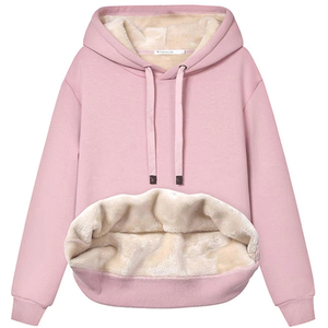 Sudadera con capucha lisa en blanco para mujeres/niñas calidad impresión personalizada manga larga mujeres sudaderas/alta calidad transpirable - Product Image 1