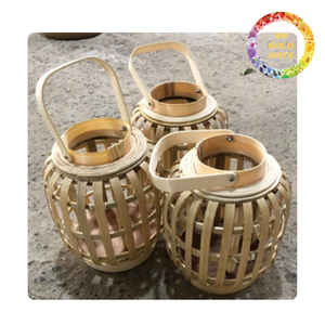 Lámpara de jaula de bambú única de Vietnam | Material ecológico | Varios tamaños y formas - Product Image 2