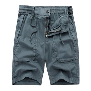 กางเกงขาสั้นคาร์โก้ของผู้ชายผ้าฝ้ายแบบลำลองระบายอากาศได้ดี - Product Image 1