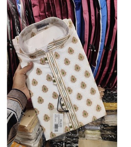 Traditional White Soft Silk <b>Kurta</b> For <b>Men's</b> Designed Ceremonies For Festival Wear's Indian Supplier - Product Image 3