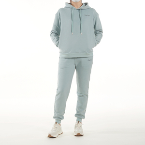 Conjunto de chándal de invierno para mujer, chándal, chándal OEM para mujer, logotipo personalizado, pantalones de chándal y conjunto de Sudadera con capucha recortada - Product Image 6
