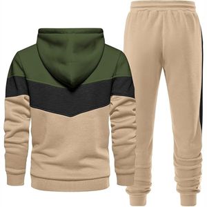 Sudadera deportiva transpirable de algodón sólido informal para hombre con logotipo personalizado, pantalones de chándal y Sudadera con capucha, conjunto de 2 piezas - Product Image 2