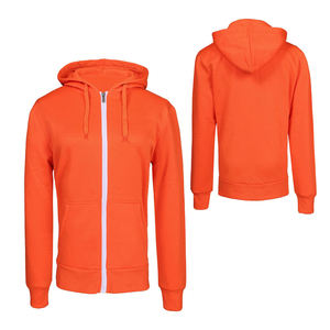 Sweats à capuche et sweat-shirts pour hommes fermeture éclair personnalisée surdimensionnée fermeture éclair complète coton biologique 100% polaire velours réfléchissant satin à capuche doublé hommes - Product Image 4