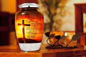 Urna de cremación Urna de Cruz celestial para urnas de entierro funerario para cenizas humanas adultas Urnas grandes para cenizas para mujeres y hombres - Product Image 6