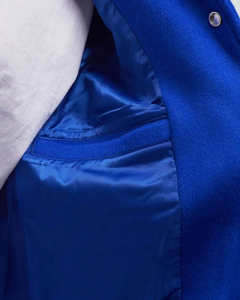 Veste de baseball varsity en chenille à col en laine avec broderie personnalisée en impression numérique OEM pour hommes - Product Image 5