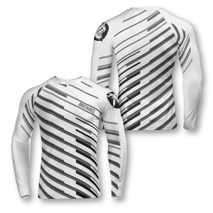 OEM Compression Fit Rashguard Top with Full Sublimation <b>Print</b> Ideal for BJJ <b>Surfing</b> MMA and Fitness Custom Label Offered - Product Image 1