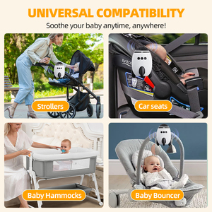 Balancín <span class=keywords><strong>para</strong></span> Bebé con Diseño de Cohete, con Ruido Blanco, Bluetooth, Portátil, Eléctrico, Recargable por USB - Product Image 6