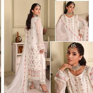 Colección de gasa bordada Ramsha Vol F27 vestidos de fiesta indios y paquistaníes para mujeres damas gasa Shalwar Kameez - Product Image 2