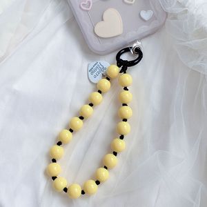 売れ筋かわいい漫画ラバーキーチェーン3Dボールペンダントキーリングビーズ電話ブレスレットアンチロストハンドストラップiPhone用サムスン - Product Image 4