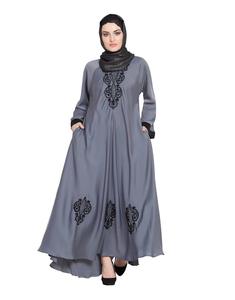 New Arrival 2025 Design Islamic Women <b>Hijab</b> Abaya Custom Logo Islamic Apparel Stylish Two Colors Women Islamic Abaya - Product Image 2