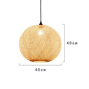 Bamboo <b>Pendant</b> <b>Light</b> Designed with Natural Bamboo Weaving Warm <b>Light</b> Diffusion and Decorative Hanging Style for Interior Use - Product Image 1