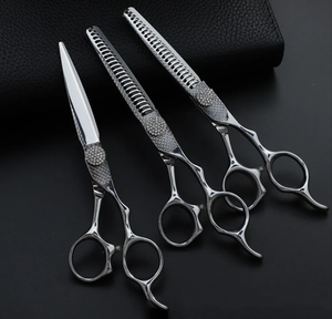 Barbier comprenant des ciseaux amincissants Ciseaux de bord de rasoir et rasoir de rasage Outils de salon de coiffure professionnels - Product Image 2