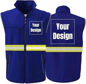 Vêtement de travail haute visibilité, veste de sécurité sans manches avec bande réfléchissante pour les travailleurs du bâtiment et les travailleurs en extérieur - Product Image 4