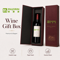 Boîte cadeau pour vin en forme de livre, écologique, haut de gamme, avec logo personnalisé, en papier rigide magnétique et insert pour une bouteille