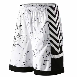 Short de basket-ball taille moyenne pour homme, respirant, imprimé vintage brodé avec impression numérique, service OEM disponible - Product Image 1