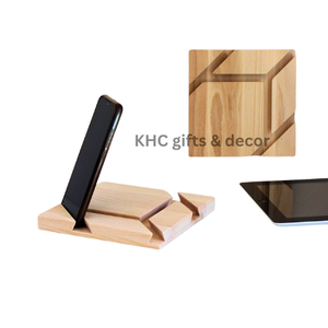 Manufacturer VietNam Factory Price <b>Wooden</b> Business Gift Rubber Wood Phone <b>Stand</b> Holder for <b>Desk</b> - Product Image 3