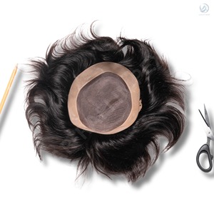 Système de remplacement capillaire Beebaboo pour hommes, durable, 6 pouces, cheveux Remy, lisses, 38 mm, mono fin, perruque indienne, toupet professionnel - Product Image 5